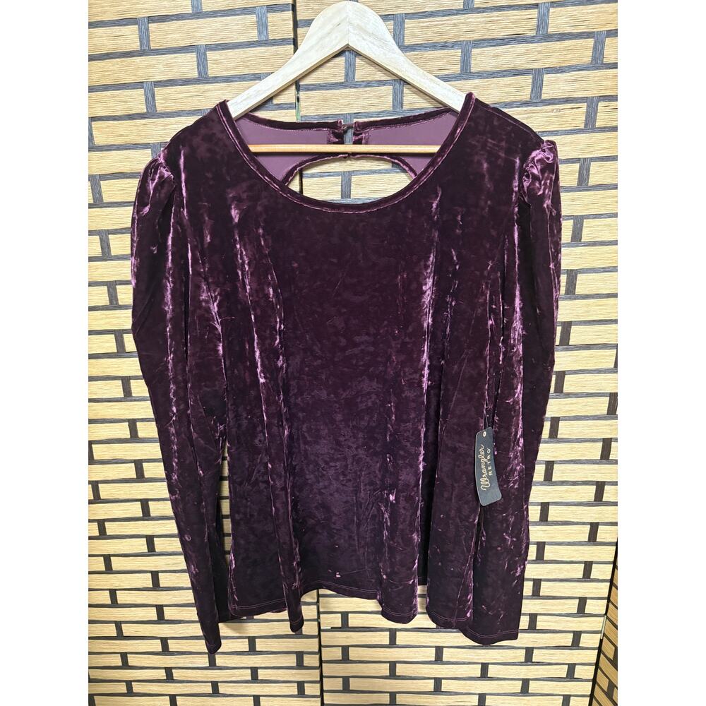 Wrangler Retro Purple Velvet Blouse SIze‎ 3XL